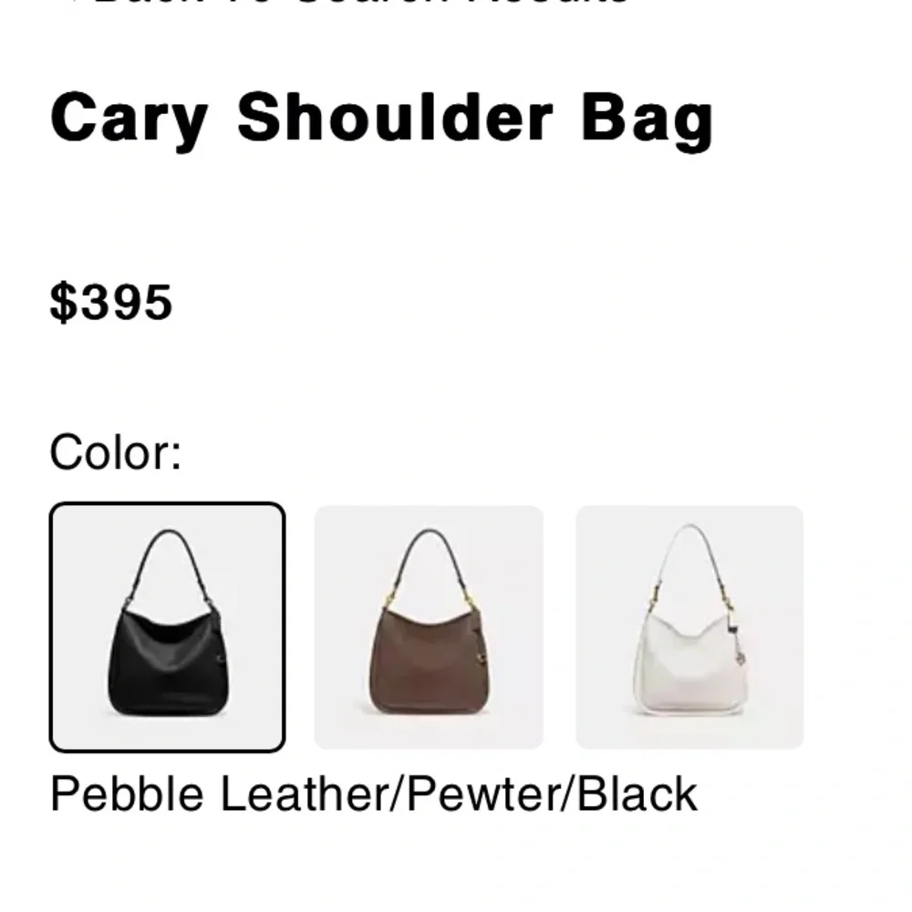 Coach Cary Shoulder Bag - NWOT